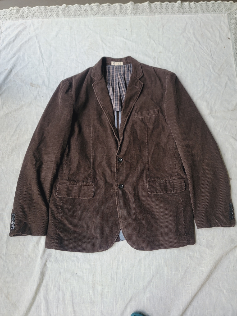 Vtg Y2k 2010  J. Crew Brown Corduroy Sport Coat Blazer Classic Sz XLT Uni Prof